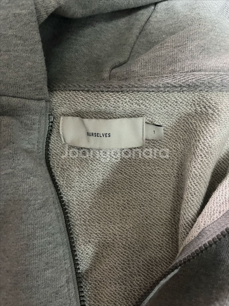 아워셀브스 하프 집업 후디 그레이 1--2