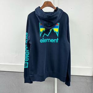ELEMENT 퀵실버 레터링 후드 티셔츠 105 (L)