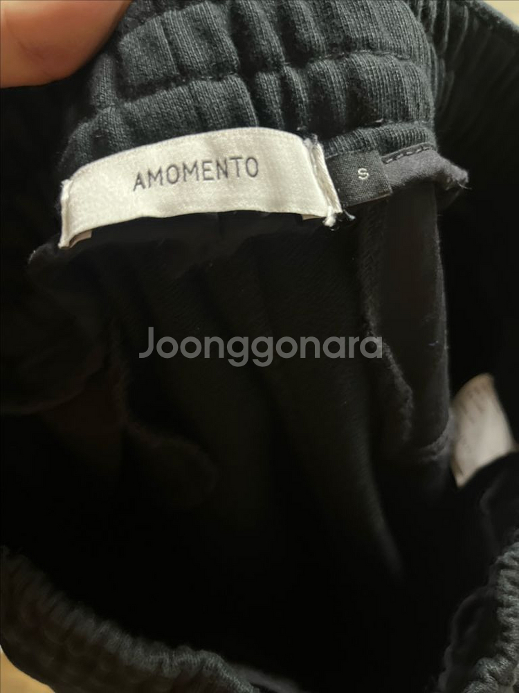 아모멘토 드로우스트링 데님팬츠 블랙 S--2