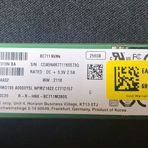 SK하이닉스 M.2 SSD NVME BC711 256G