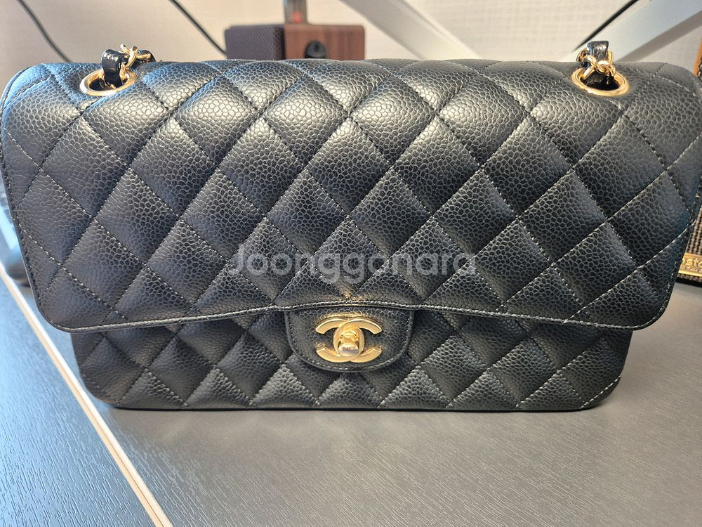 샤넬 미디움클래식 금장--2