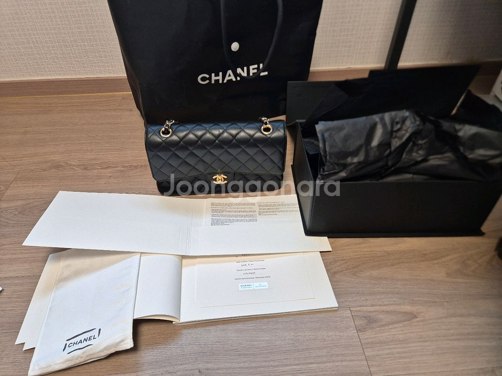 샤넬 미디움클래식 금장--5