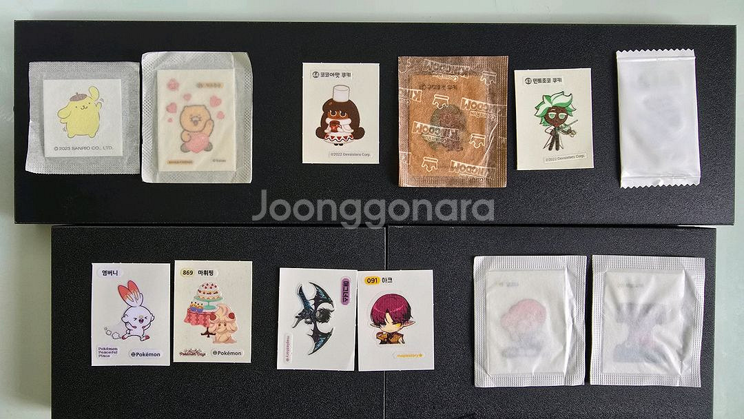 쿠키런 포켓몬 메이플 오징어게임 띠부씰--0