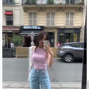 시예 시예샵 루루 홀터넥 니트 퍼플
