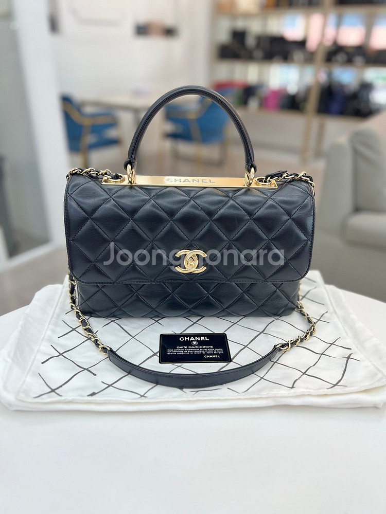 [럭스올 울산점]샤넬 램스킨 트렌디 CC 미듐 숄더백--5