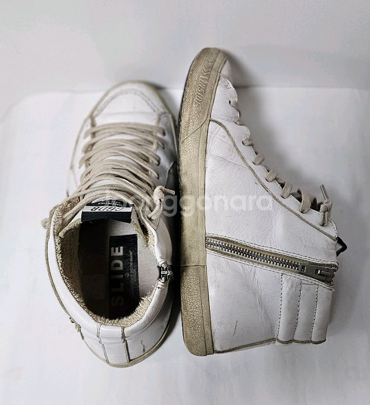 골든구스 DB 슬라이드 하이탑 스니커즈 42사이즈--6