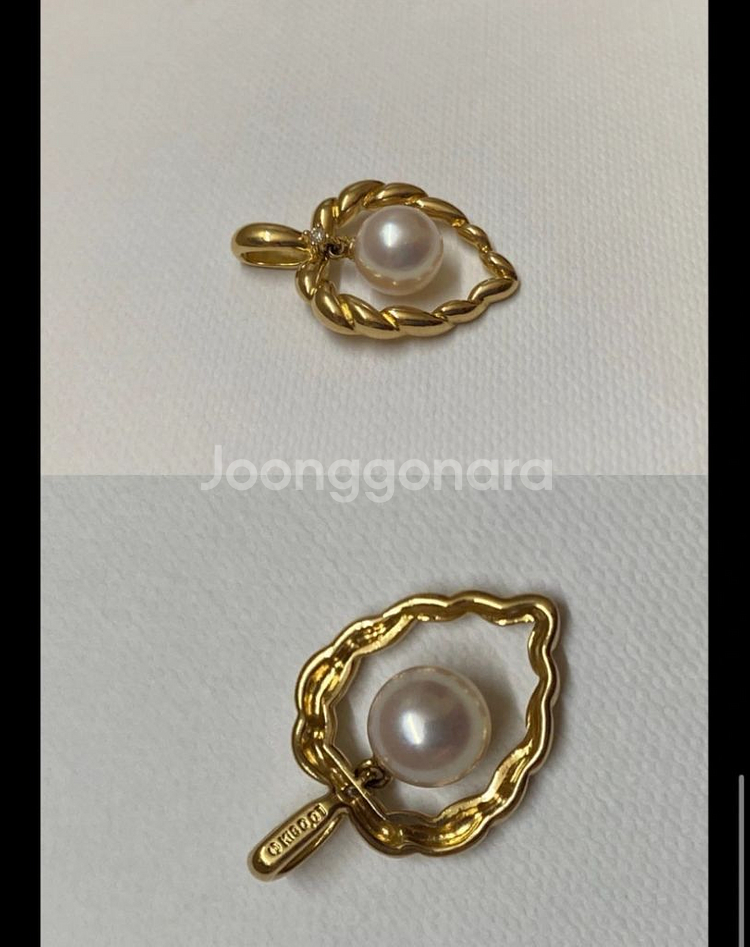 타사키 아코야 진주 / 다이아 하트 팬던트--3