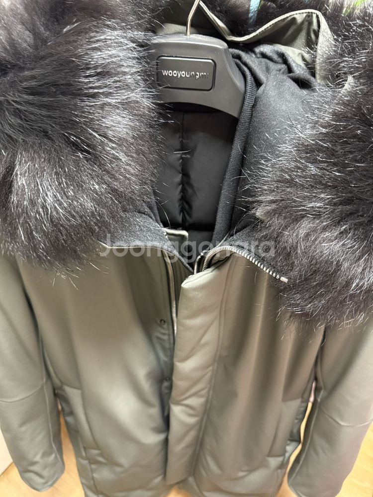 솔리드옴므 168 폭스퍼 패딩 카키그레이 48--1