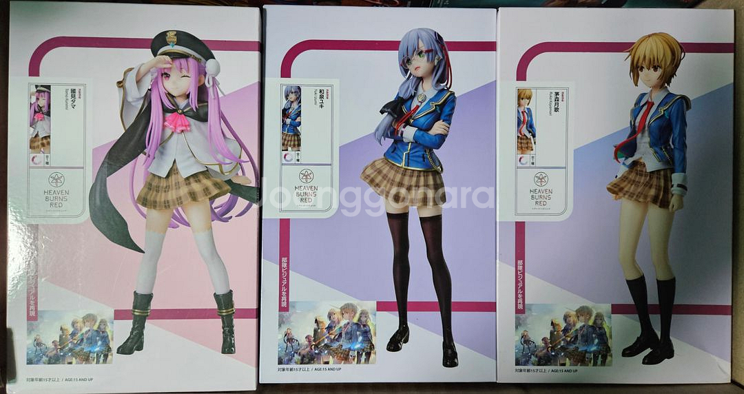 타마,카야모리루카,이즈미유키 헤븐번즈레드 피규어--5