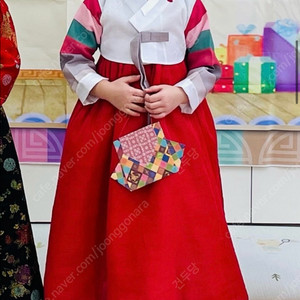 1회착용 아가명주 6세 7세여아 한복 6호
