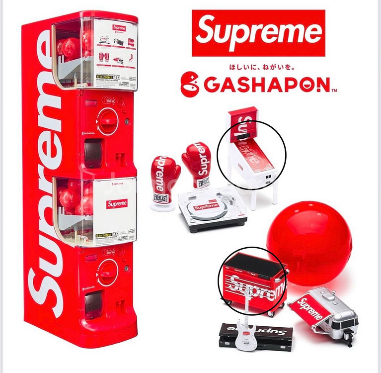 슈프림 가챠 카트, 핀볼 미개봉--3