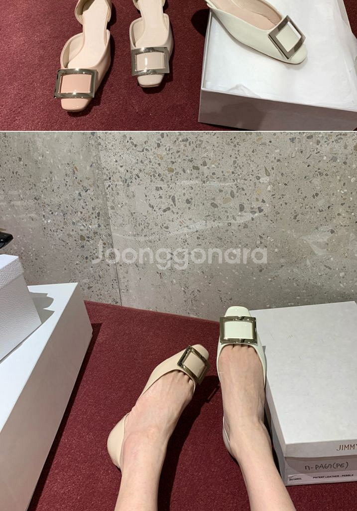 VIVI&SHOESHOE 아이보리 플랫 슬링백 245--5