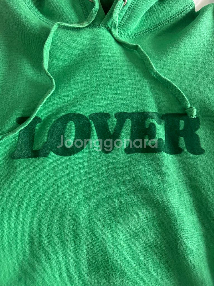[XL] 비앙카샹동 LOVER 후드티 후디 그린--2