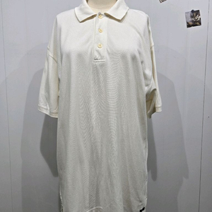 제냐 아이보리 컬러 반팔 카라티