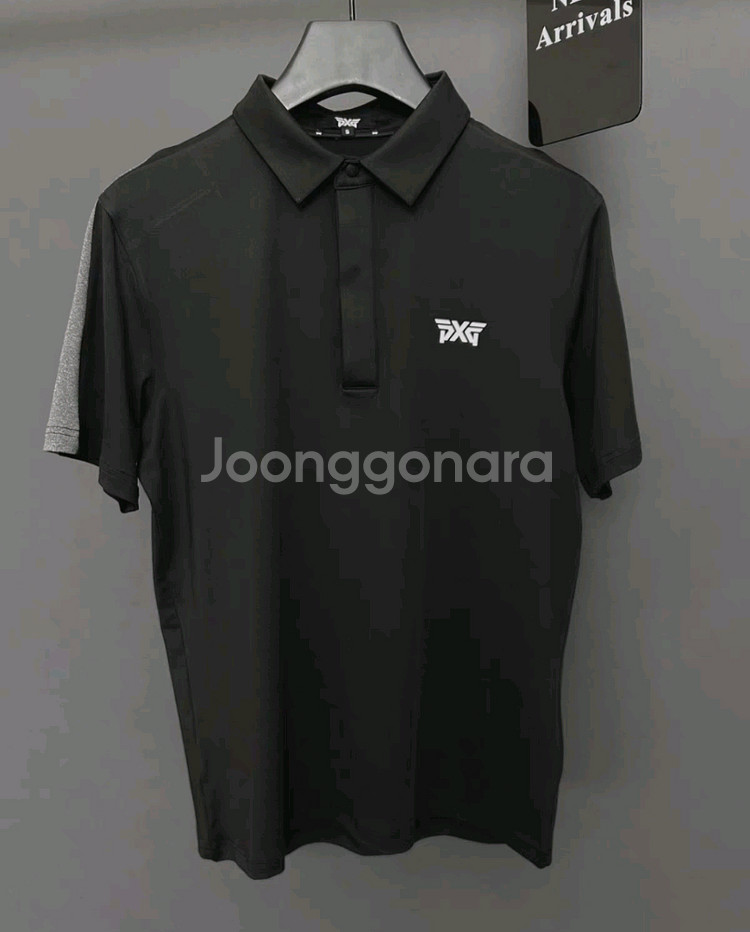 pxg 남성 골프 티셔츠 블랙 xl--0