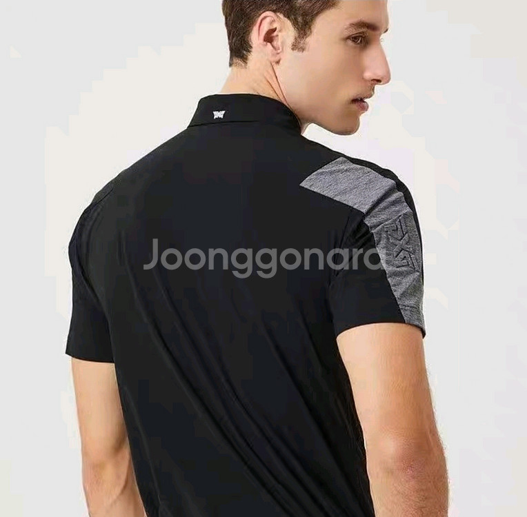 pxg 남성 골프 티셔츠 블랙 xl--1