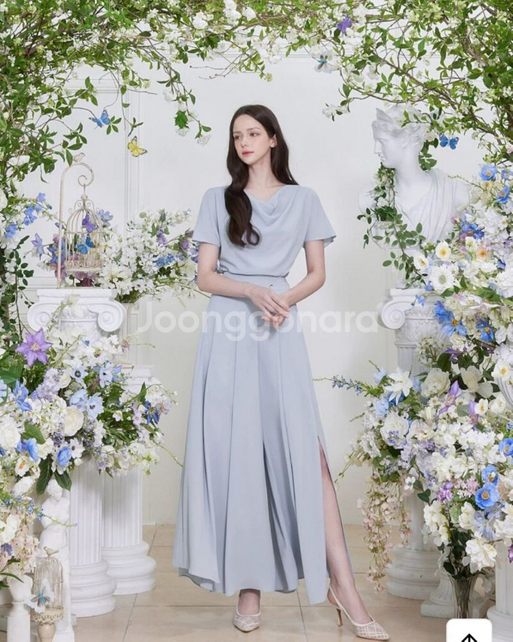 그레이스유 투피스 (블라우스 팬트 세트) 소라색--2