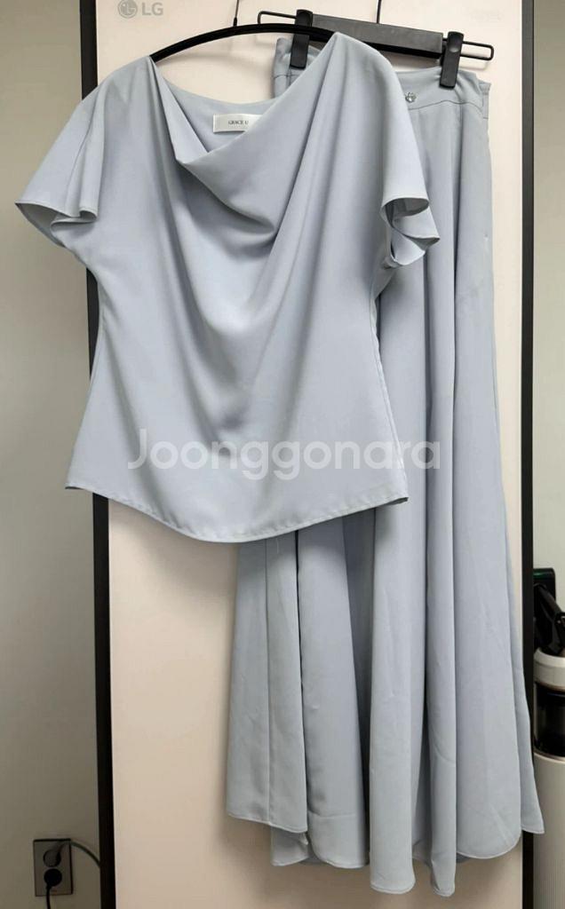 그레이스유 투피스 (블라우스 팬트 세트) 소라색--3