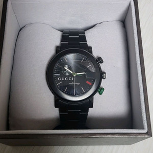 구찌 YA101331 G로고 크로노그래프 44MM 블랙