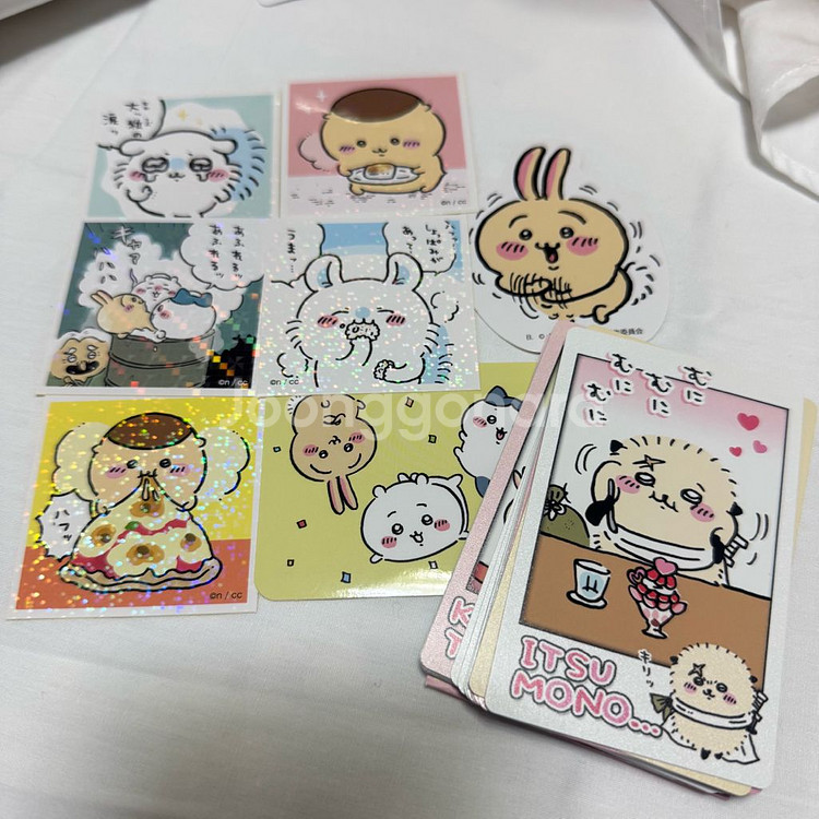 (정품) 치이카와 랏코 우사기 스티커, 카드 일괄--0
