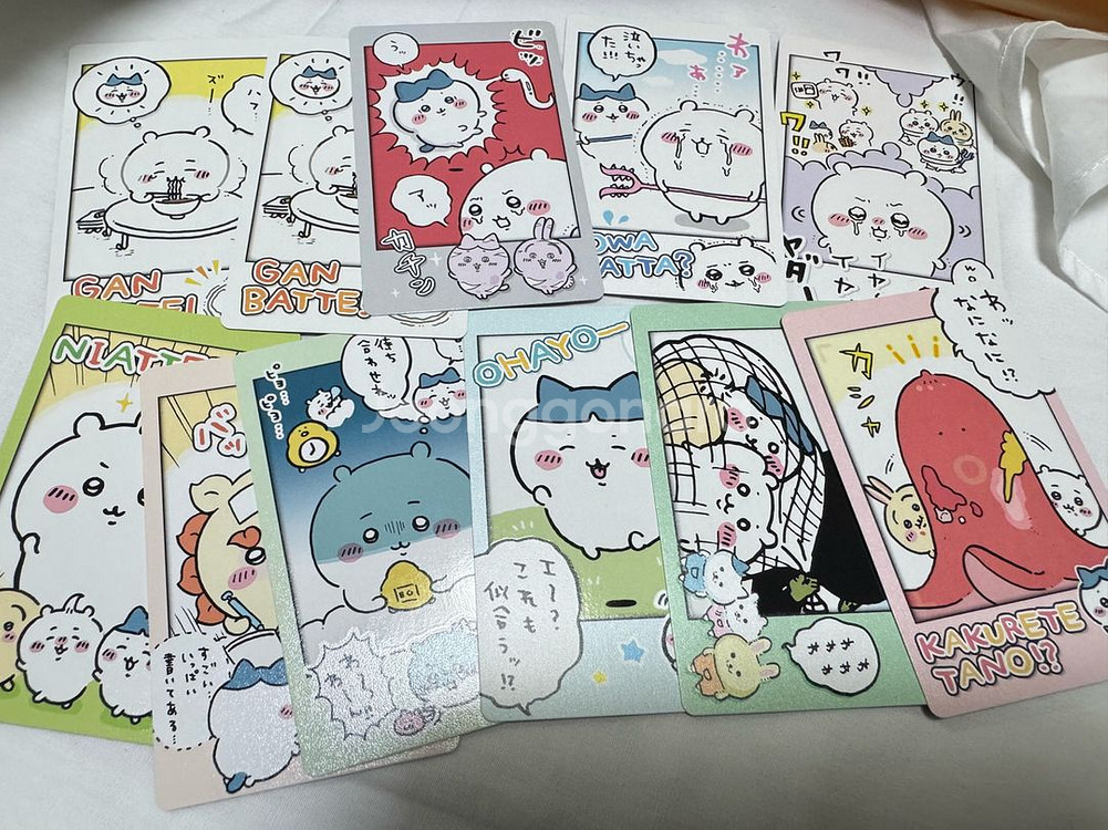 (정품) 치이카와 랏코 우사기 스티커, 카드 일괄--2