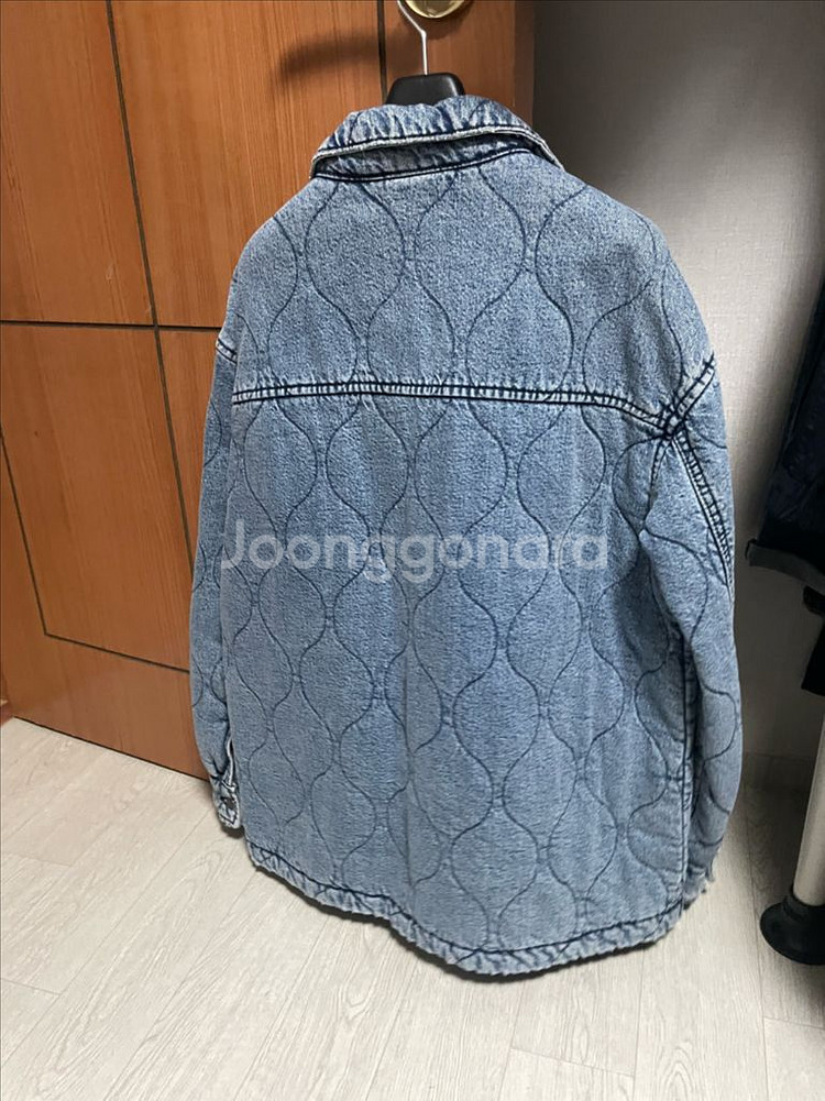 자라 데님 퀼팅 청자켓 M--1