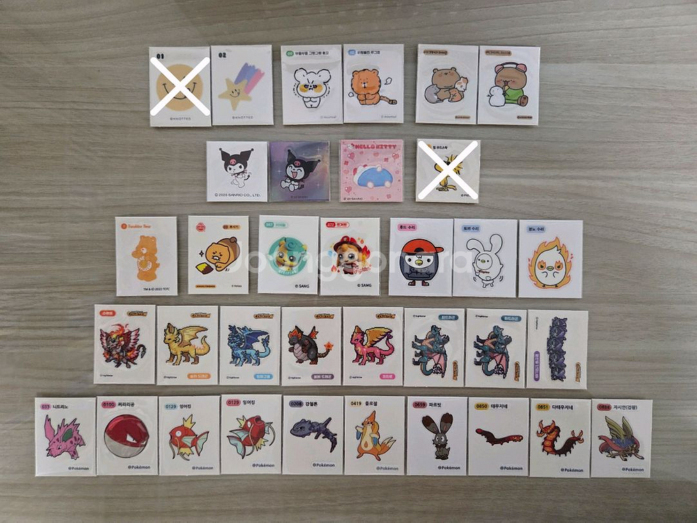 띠부실(띠부실) 판매 (앙꼬, 와다다곰, 포켓몬 등)--0