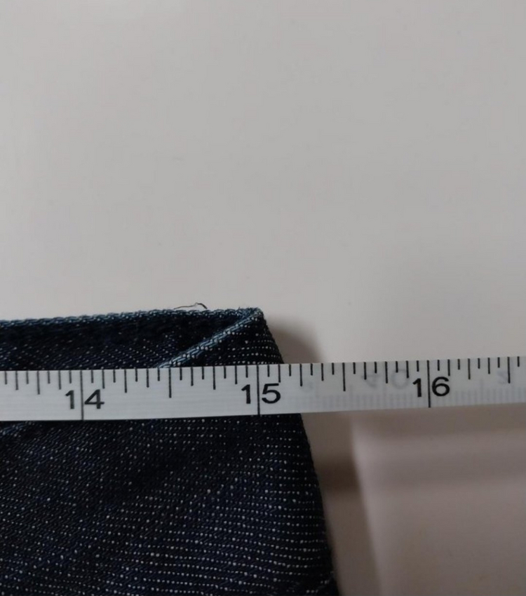 30)플랙진 가죽패치 BERLIN 진청 스판 일자청바지--7