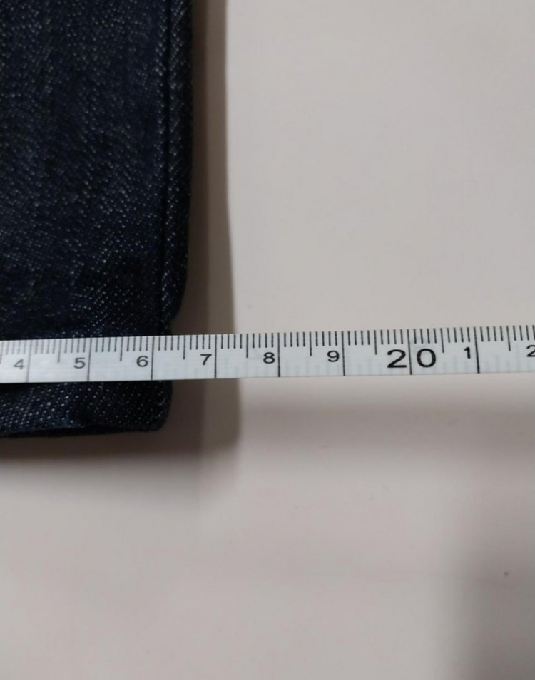 30)플랙진 가죽패치 BERLIN 진청 스판 일자청바지--9