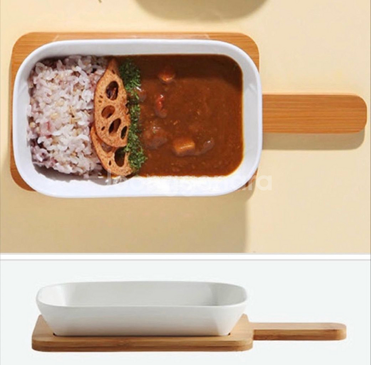 우드 나무 트레이 접시 세트, 그릇 세트 새상품--4