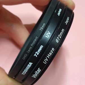 일본산 72mm 필터 3개
