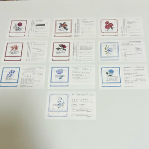 [ 빈티지 ] 뜯어쓰는 꽃 라벨지 세트 4종 / 다꾸