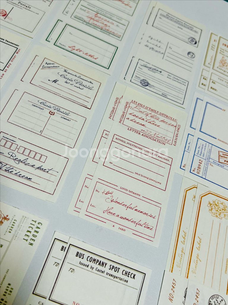 [ 빈티지 ] 뜯어쓰는 라벨지 16종 티켓 / 다꾸--0