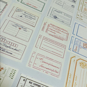 [ 빈티지 ] 뜯어쓰는 라벨지 16종 티켓 / 다꾸