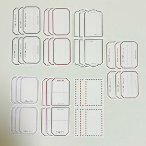 [ 빈티지 ] 티켓 라벨지 프레임 메모지 믹스 / 다꾸