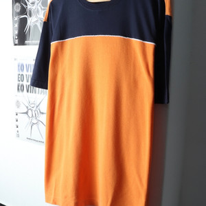(L-XL) 타미힐피거 반팔 티셔츠 주황 와플