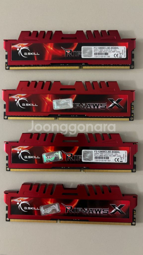 G Skill pc3 12800 메모리 4G 4개--0