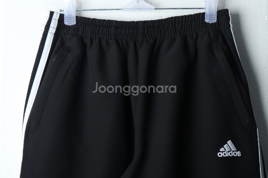 (S) 아디다스 트레이닝복 바지 사용감 블랙 폴리--2