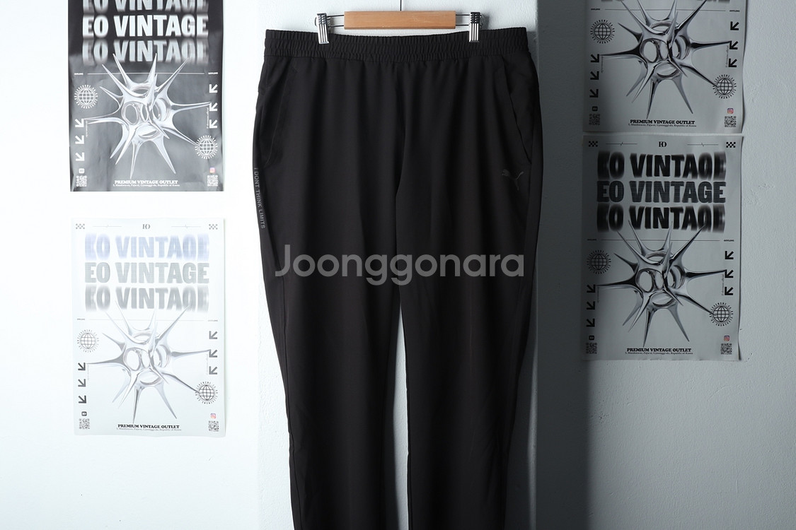 (2XL) 퓨마 트레이닝복 바지 빅사이즈 블랙 폴리--1