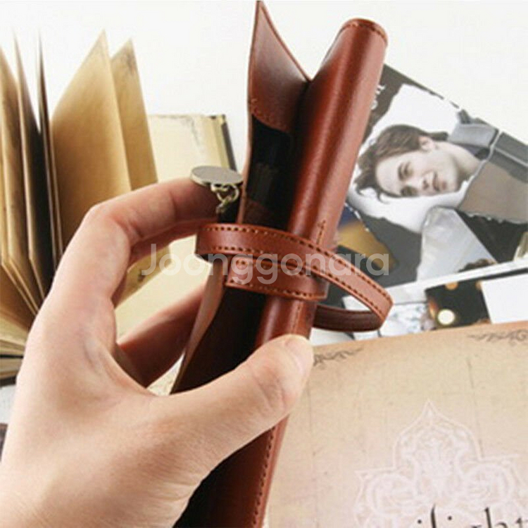 새 갈색 미용 가죽 케이스 보관 수납 정리 미용사--5