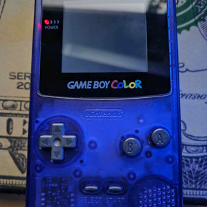 게임보이컬러 블루 백라이트 개조된 물품