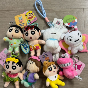 짱구 흰둥이 인형 키링 모음