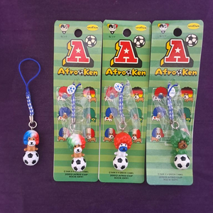 아프로켄 2002 월드컵 기념 피규어 축구공 키링 한국