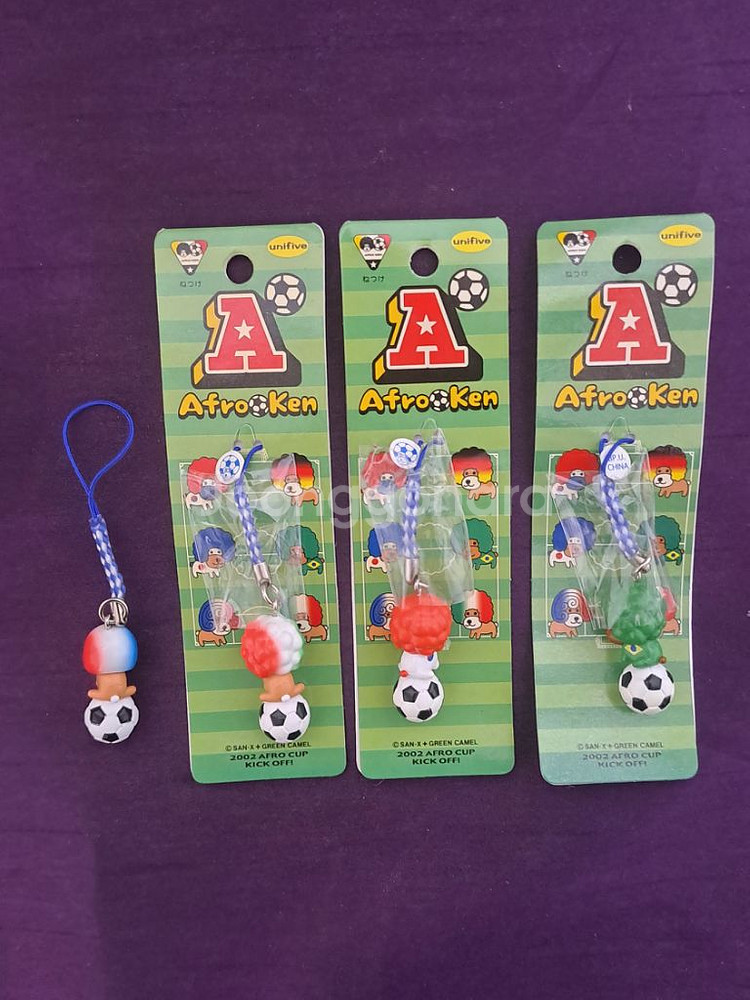 아프로켄 2002 월드컵 기념 피규어 축구공 키링 한국--3