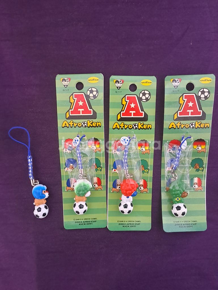 아프로켄 2002 월드컵 기념 피규어 축구공 키링 한국--4