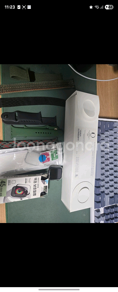 애플워치7 45mm 그린 gps 배터리96--0