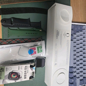 애플워치7 45mm 그린 gps 배터리96