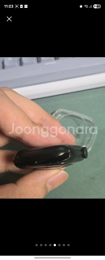 애플워치7 45mm 그린 gps 배터리96--4