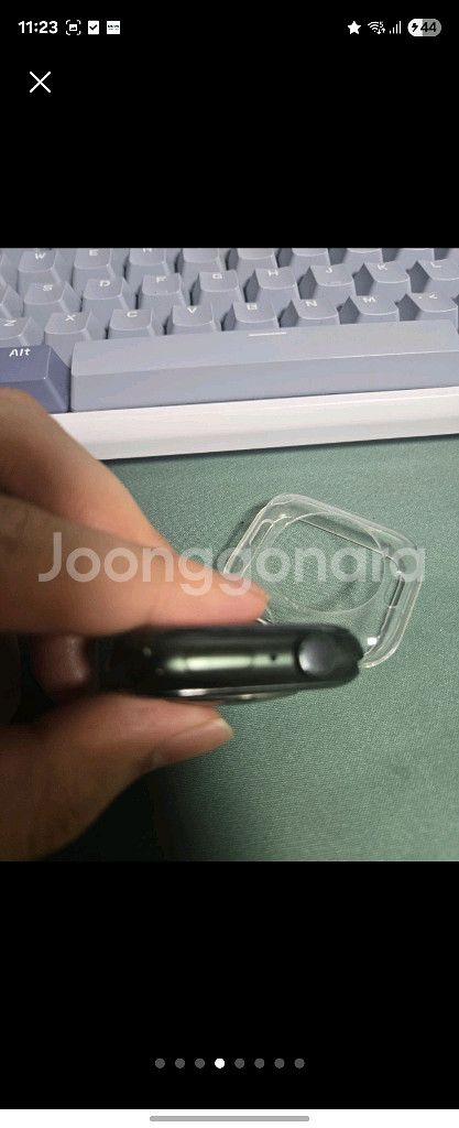 애플워치7 45mm 그린 gps 배터리96--3