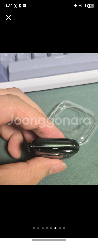 애플워치7 45mm 그린 gps 배터리96--5